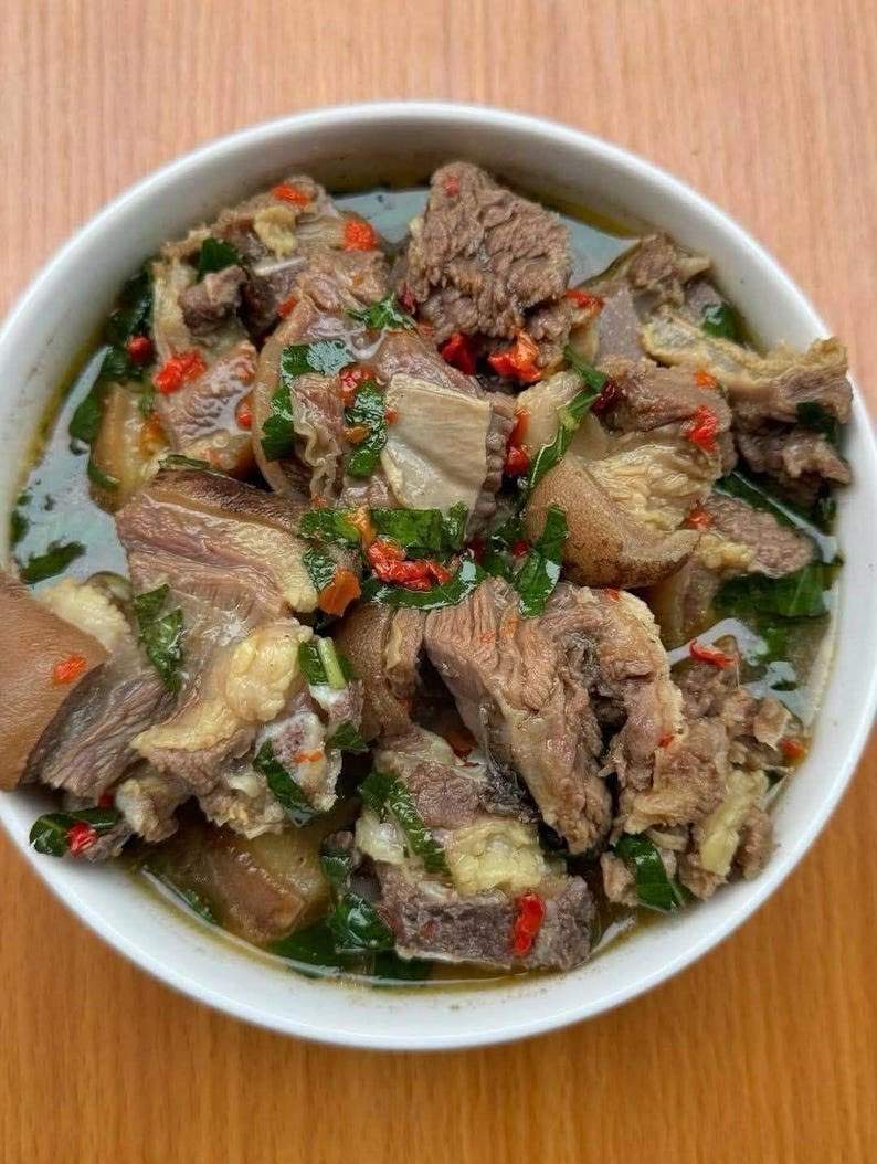 Goat-pepper soup, an African dish from Amahs Kitchen
