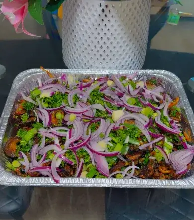 Fried snails, an African dish from Amahs Kitchen