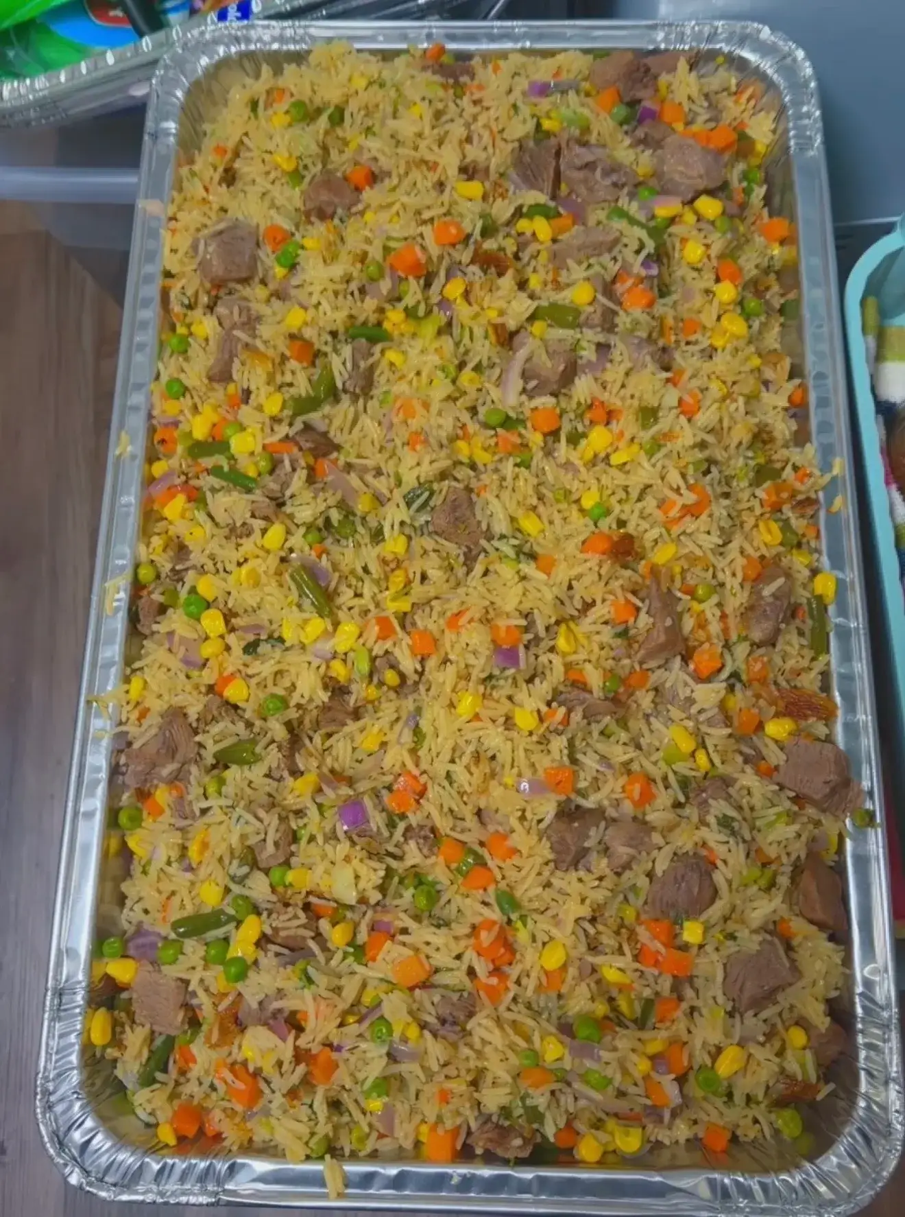 Meat fried -Rice, an African dish from Amahs Kitchen