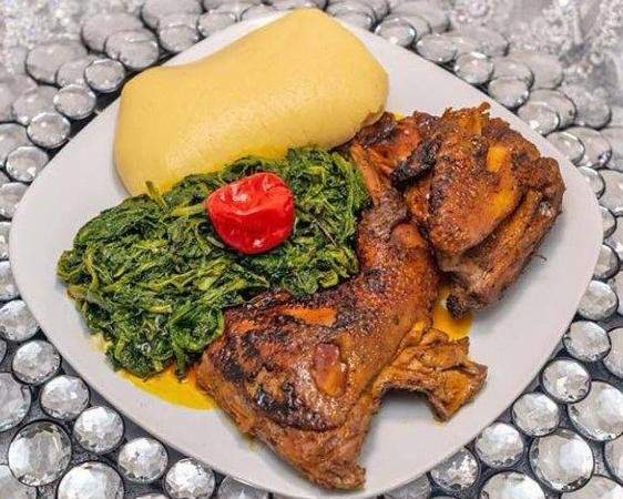 Fufu Corn & Vegetable, an African dish from Amahs Kitchen