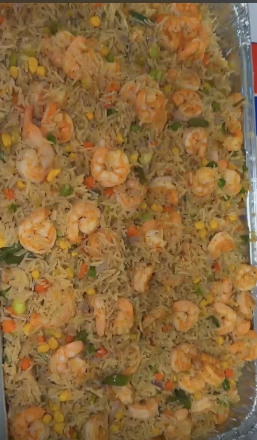 Shrimp -fried rice , an African dish from Amahs Kitchen