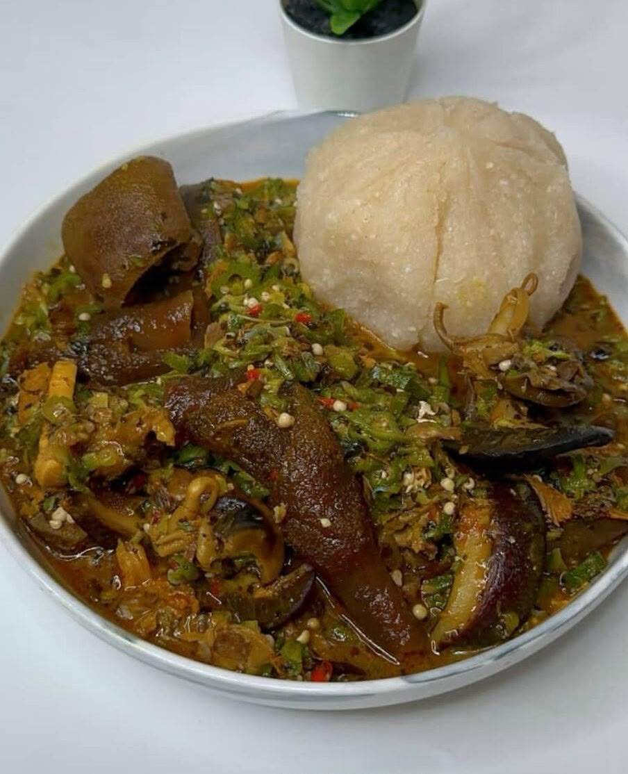 Okro-soup, an African dish from Amahs Kitchen